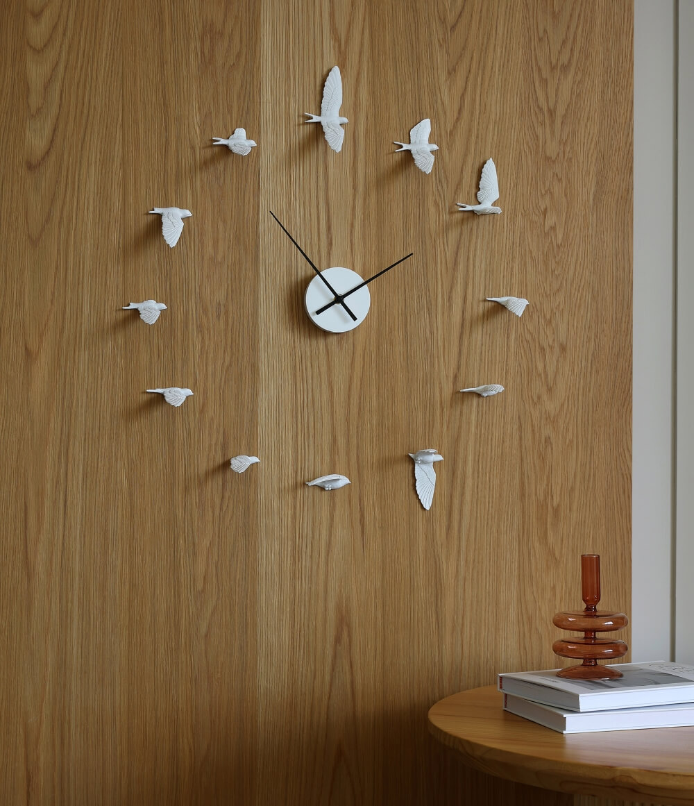 Haoshi, 燕子時鐘, 時鐘, 鳥類時鐘, 造型時鐘, 燕子擺飾, 居家擺飾, 軟裝布置,