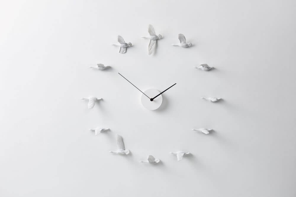 Haoshi, 候鳥時鐘, 時鐘, O型候鳥, 造型時鐘, 好事時鐘, 好事良事, 白色時鐘, 鳥類時鐘, 造型時鐘, 居家布置, 候鳥牆飾, 軟裝布置, 候鳥O型時鐘,