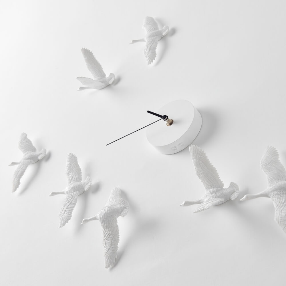 Haoshi, 候鳥時鐘, 時鐘, O型候鳥, 造型時鐘, 好事時鐘, 好事良事, 白色時鐘, 鳥類時鐘, 造型時鐘, 居家布置, 候鳥牆飾, 軟裝布置, 候鳥O型時鐘, 候鳥C型時鐘, 候鳥O型時鐘, 特殊造型時鐘