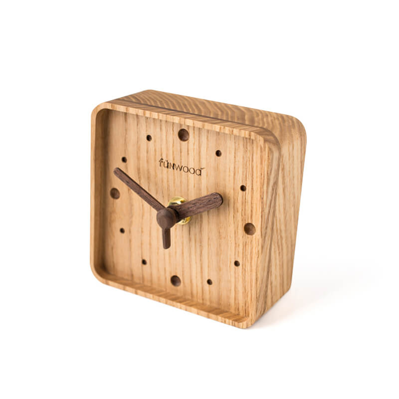 Funwood, 實木方形時鐘, 桌上型時鐘