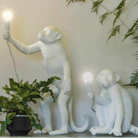 seletti, 猴子燈, 義大利seletti, seletti猴子燈, seletti造型燈, 藝術燈飾, 設計燈飾, 進口燈飾, 黑白猴子燈, 趣味燈飾, 桌燈, 立燈, 動物造型燈, 義大利燈飾, seletti燈具, 坐姿猴子燈